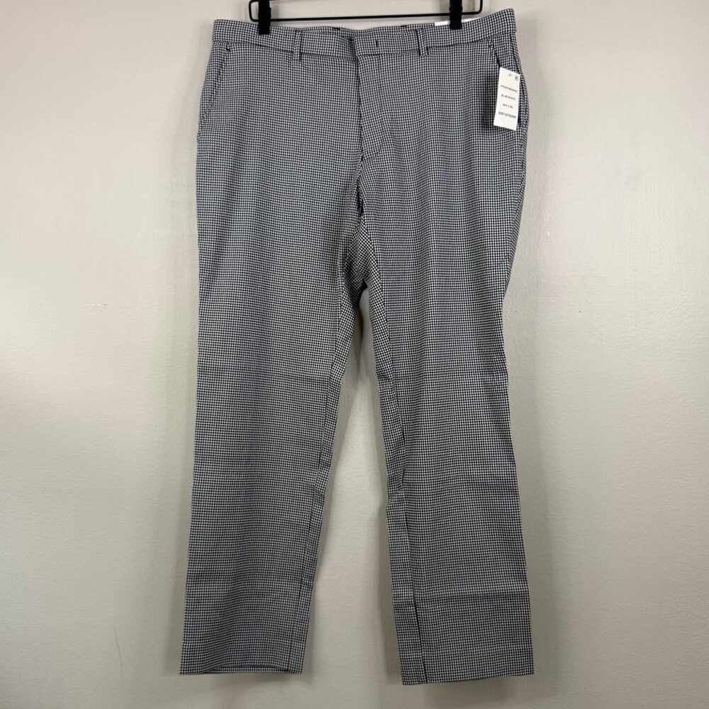 Tommy Hilfiger Flex Stretch Men's Slim-Fit Pants Blue/White Checkered 36W X 30L